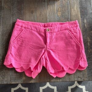 Lilly Pulitzer Women’s Buttercup Shorts with Scalloped Hem Pink Size 4